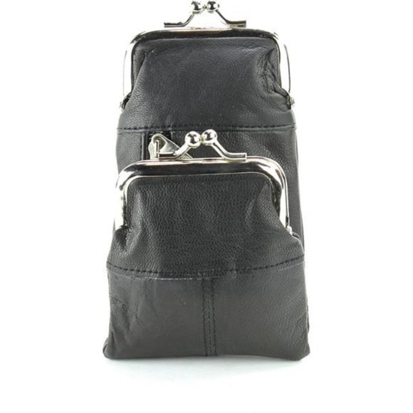 Womens Genuine Leather Cigarette Case & Lighter Holder with Twist Clasp Purse - Picture 1 of 8